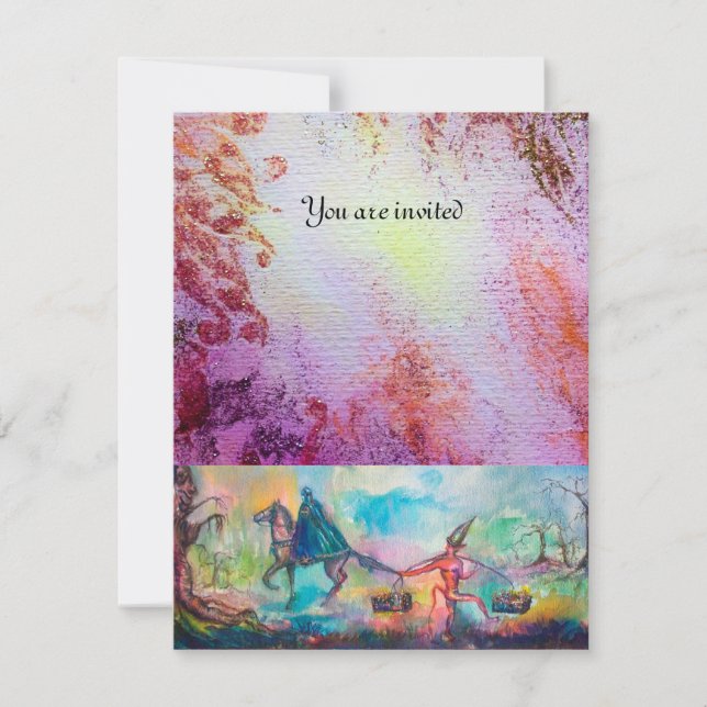 Invitation TEMPTATION Chevalier foncé Devil Trésor bleu pourp (Devant)