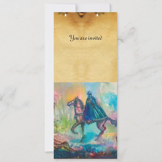 Invitation TEMPTATION Chevalier sombre, Parchemin au trésor d (Devant)