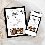 Invitation Tendance à l'approche de son anniversaire de vingt<br><div class="desc">Dites adieu à vos vingt ans avec style grâce à nos invitations de fête d'anniversaire tendance ! Conçues pour célébrer vos 3-0 ans, ces invitations présentent un ruban et un nœud noir sophistiqués, pour une façon chic d'annoncer ce cap. Avec le slogan "attacher ses vingt ans", nos invitations comprennent également...</div>