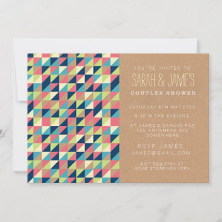 Invitation tendance Aztec Triangles Couples Shower