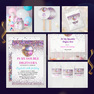 Invitation Tendance Dans Mes Double Chiffres Era Anniversaire