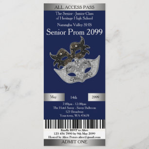 Invitation Tendance de bal d'étudiants de billet