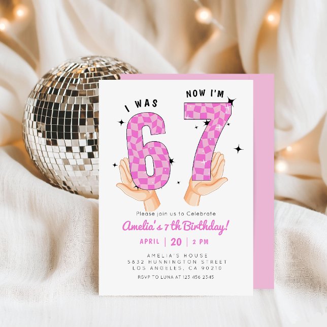 Invitation Tendance de mème 6 7 Six Sept Anniversaire  (Créateur téléchargé)