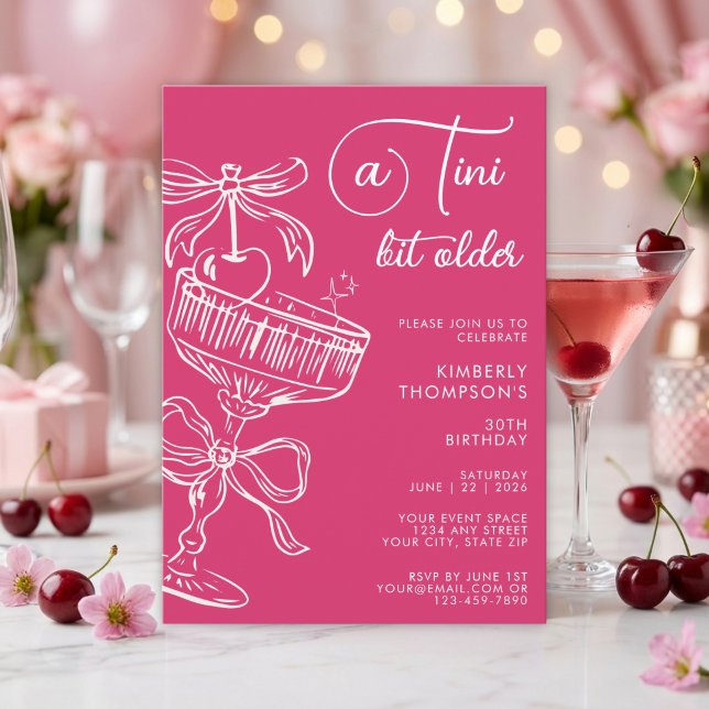 Invitation tendance pour 30e anniversaire « Un peu (Créateur téléchargé)