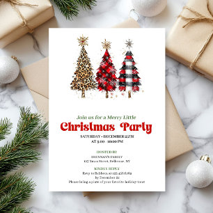 Invitation tendance pour arbre de Noël avec imprim