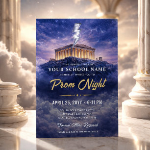 Invitation tendance pour le bal de promo Une Nuit