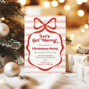 Invitation tendance pour une fête de Noël avec rub