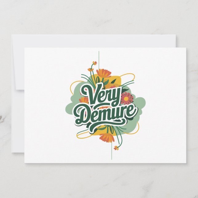 Invitation Tendance Très Décente Très Réfléchie Décente & Réf (Devant)