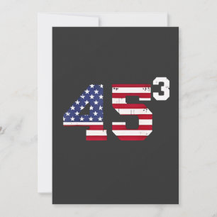 Invitation Tenez-vous avec 45 Pro Trump Drapeau USA 4 juillet