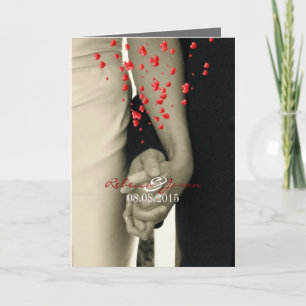 Invitation tenir des mains Balack et le mariage blanc