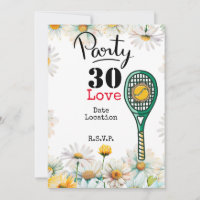 Tennis 30e Anniversaire balle de tennis et numéro