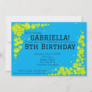 Invitation Tennis Anniversaire