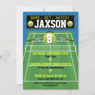Invitations Faire Part Cartes Tennis Match Zazzle Fr