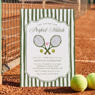 Invitation Tennis de mariage parfait pour une fête prénuptial