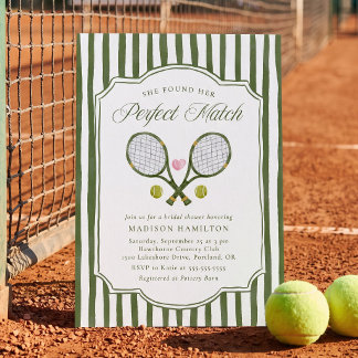 Invitation Tennis de mariage parfait pour une fête prénuptial