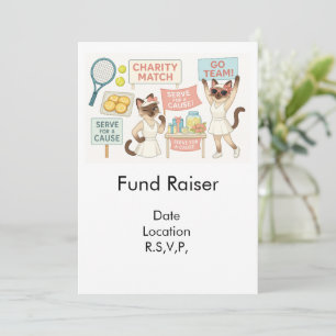 Invitation Tennis Fund Raiser pour les Amoureux de les chats
