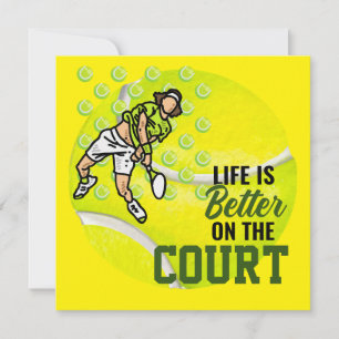 Invitation Tennis Life is Better sur le Court for Player