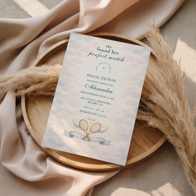 Invitation Tennis Mariage Amour Parfait (Créateur téléchargé)