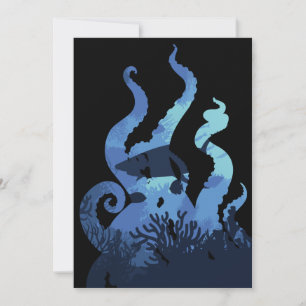 Invitation Tentacles sous-marins Paysage marin Vie marine