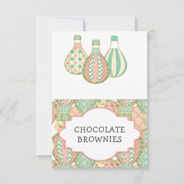 Invitation Tente de table de bal à air chaud (Devant)