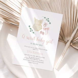 Invitation Tenue bohème vintage Baby Shower