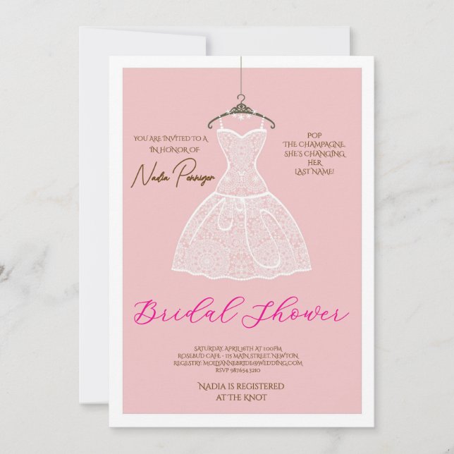 Invitation Tenue Chic pour la Fête de Fiançailles de Mariage (Devant)