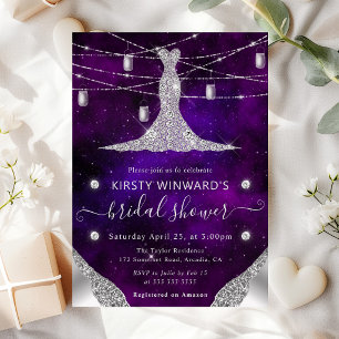 Invitation Tenue de Diamant et Bocaux de Mason Glam Baby Show