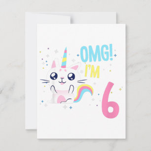 Invitation Tenue de fête pour fille de 6 ans Cadeau Licorne