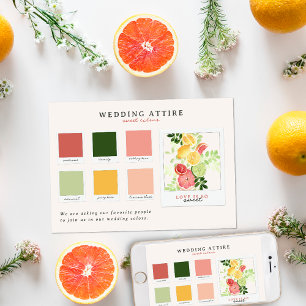 Invitation Tenue de Mariage Palette de Couleurs Citron