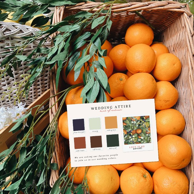 Invitation Tenue de Mariage | Palette de Couleurs Citron (Créateur téléchargé)