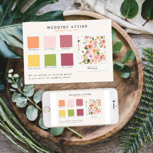 Invitation Tenue de Mariage Palette de Jardin Afterglow