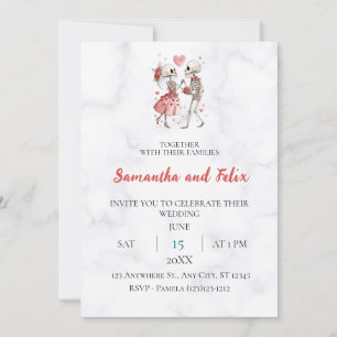 Invitation Tenue de mariage squelettique Mariage en marbre