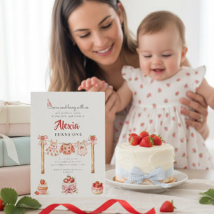 Invitation Tenue de premier anniversaire douce fraise Clothes