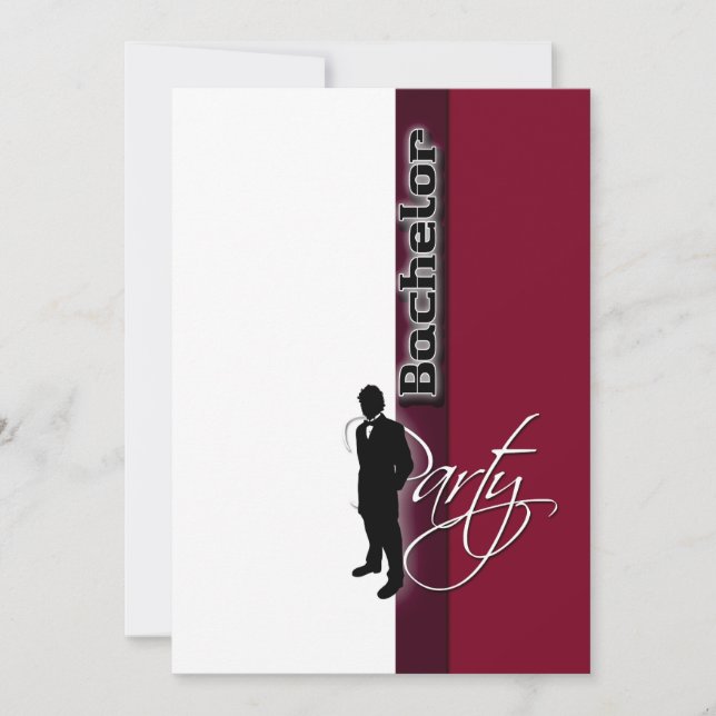 Invitation "Tenue de soirée 'enterrement de vie de garçon' él (Devant)