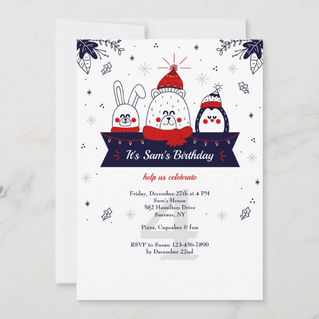 Invitation Tenue d'hiver demandée (Devant)