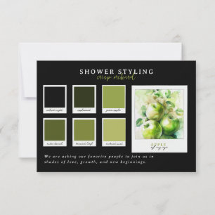 Invitation Tenue pour Baby Shower Palette de la pommeraie