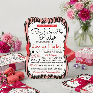 Invitation Tenue rouge à motif Zabra pour l'enterrement de vi