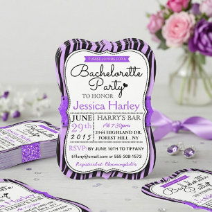 Invitation Tenue Violette Imprimée Zabra pour Enterrement de 