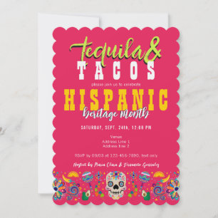 Invitation Tequila Margaritas Patrimoine Hispanique Tacos Fie