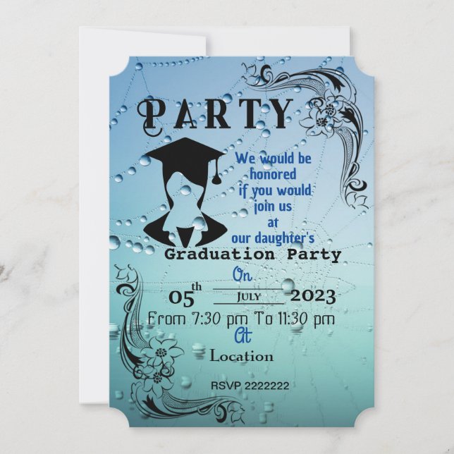 Invitation Terminer le diplôme (Devant)