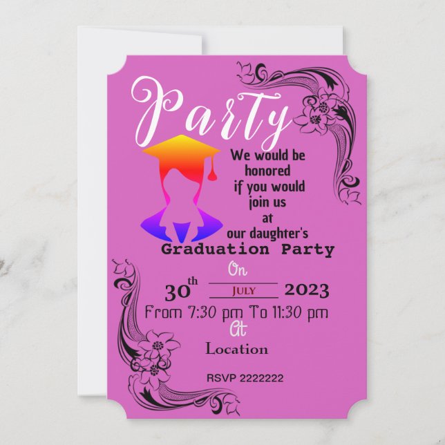 Invitation Terminer le diplôme   (Devant)