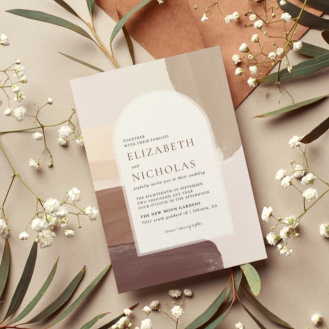 Invitation Terra Cotta épicée moderne | Mariage Boho (Créateur téléchargé)