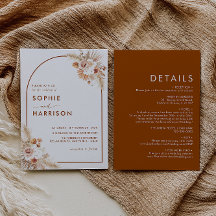 Terracotta Arch Pampas Grass Tout en un Mariage