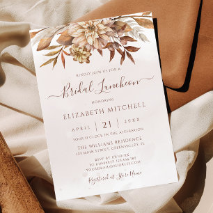 Invitation Terracotta Automne Floral Boho Automne Bridal Déje