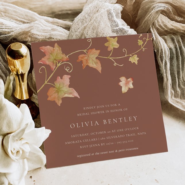 Invitation Terracotta | Autumn Leaves Fall Bridal Shower (Créateur téléchargé)