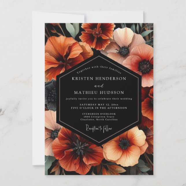 Invitation Terracotta Bloom Harvest Wedding (Devant)