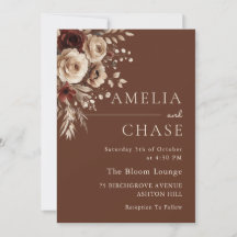 Terracotta Bohemian Vintage Floral Mariage