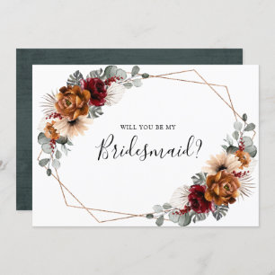 Invitation Terracotta Bourgogne Serez-Vous Ma Servante D'Accu