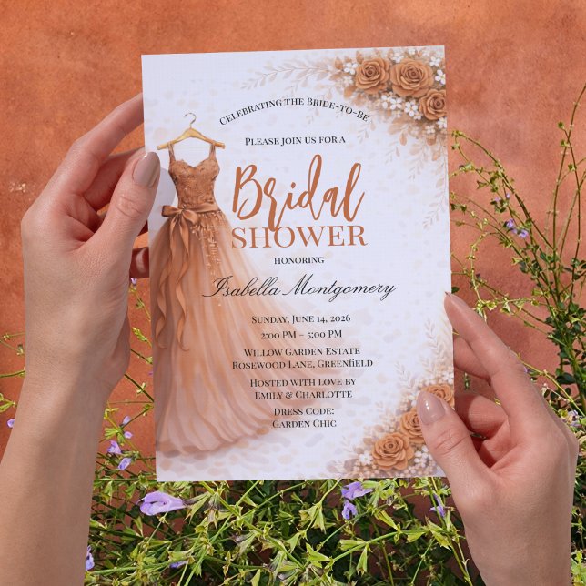 Invitation Terracotta Bridesmaid Dress Bridal Shower (Terracotta Bridesmaid Dress Bridal Shower Invitations
)