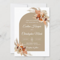 Terracotta brûlé oranger beige fleurs orchidée arc